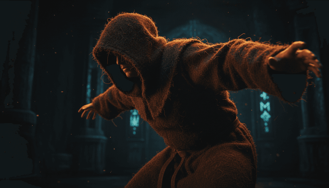 'Gravesaw Communion'의 리듬에 맞춰 움직이는 고대 유적과 유령 같은 존재들의 역동적인 영상으로, 강력한 AI 생성 비디오를 선보입니다.