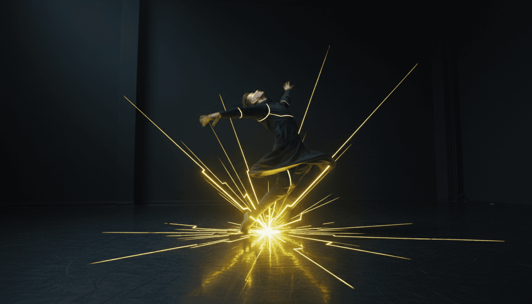 Um videoclipe deslumbrante e de alta qualidade sendo reproduzido em uma tela, mostrando os visuais combinados de Pop, Funk e Gospel.