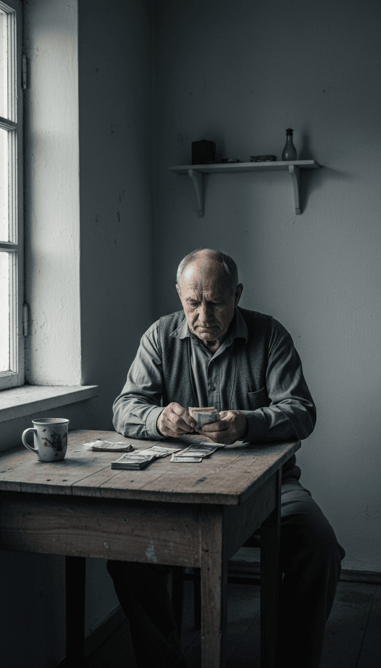 'Мідас прокидається, ранок такий буденний.mp3' के लिए एक तैयार AI-जनित संगीत वीडियो फ्रेम, जो मिथक और सांसारिक वास्तविकता के मिश्रण को प्रदर्शित करता है।