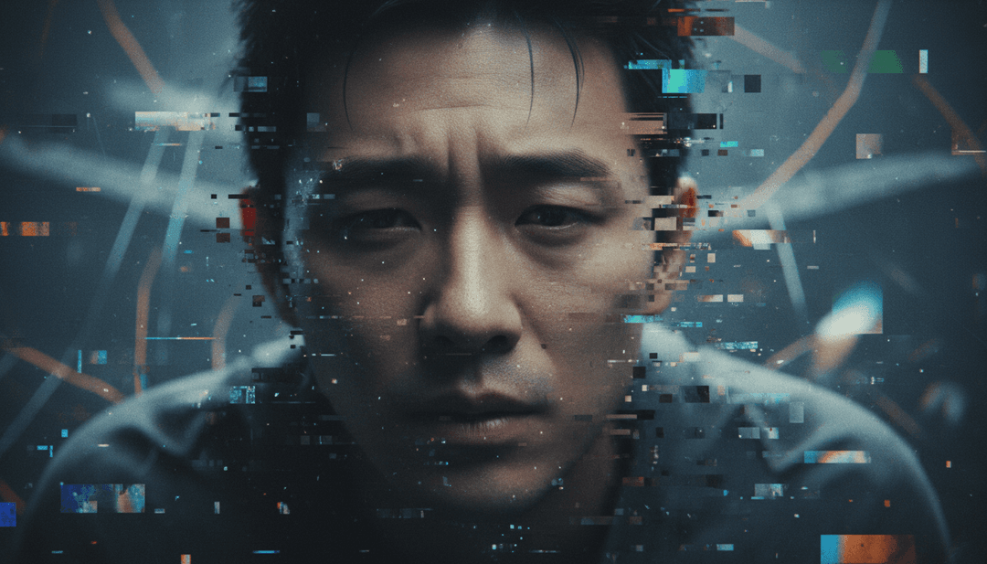 Un video musicale finito generato dall'AI per 'うさずきん by az_uki' riprodotto su uno schermo futuristico, con elementi dell'interfaccia utente che suggeriscono una facile creazione.