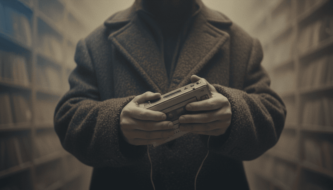 Une visualisation numérique abstraite d'ondes sonores et de fréquences de basse représentant les éléments profonds, ambiants hip-hop et trap d''Indica Heavy' tels qu'interprétés par l'IA.