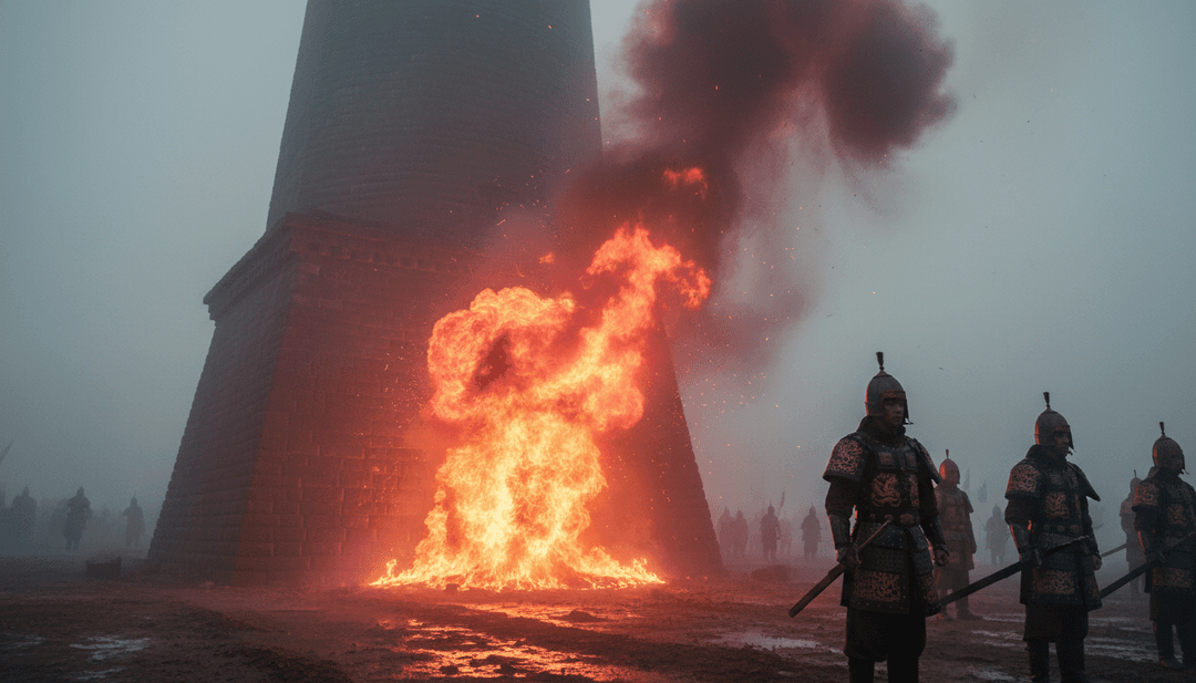 Uma IA analisando formas de onda de áudio e temas líricos de uma poderosa canção de heavy metal Mandopop, mostrando conceitos visuais energéticos emergindo.