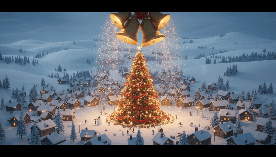 L'utente crea un video musicale natalizio personalizzato con freebeat.ai per la propria musica.