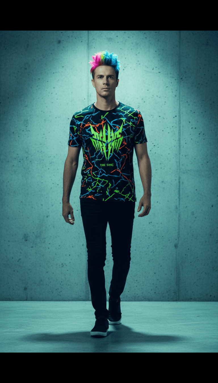 声波抽象视觉表现转化为充满活力、励志的城市景观,象征着 aaplaystation92 的《Tegap Hadapi Dunia》的精髓。