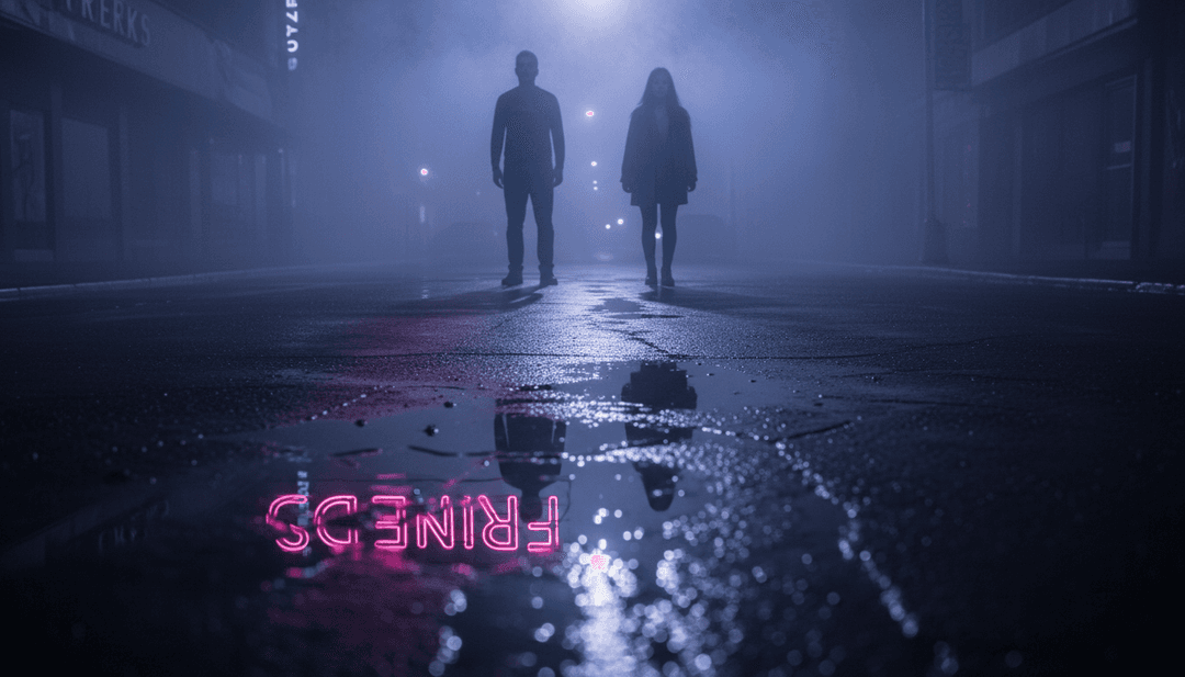 Visuels vibrants générés par IA se synchronisant avec les rythmes électroniques et les mélodies pop alternatives de 'Paliksim draugi...' by v5.