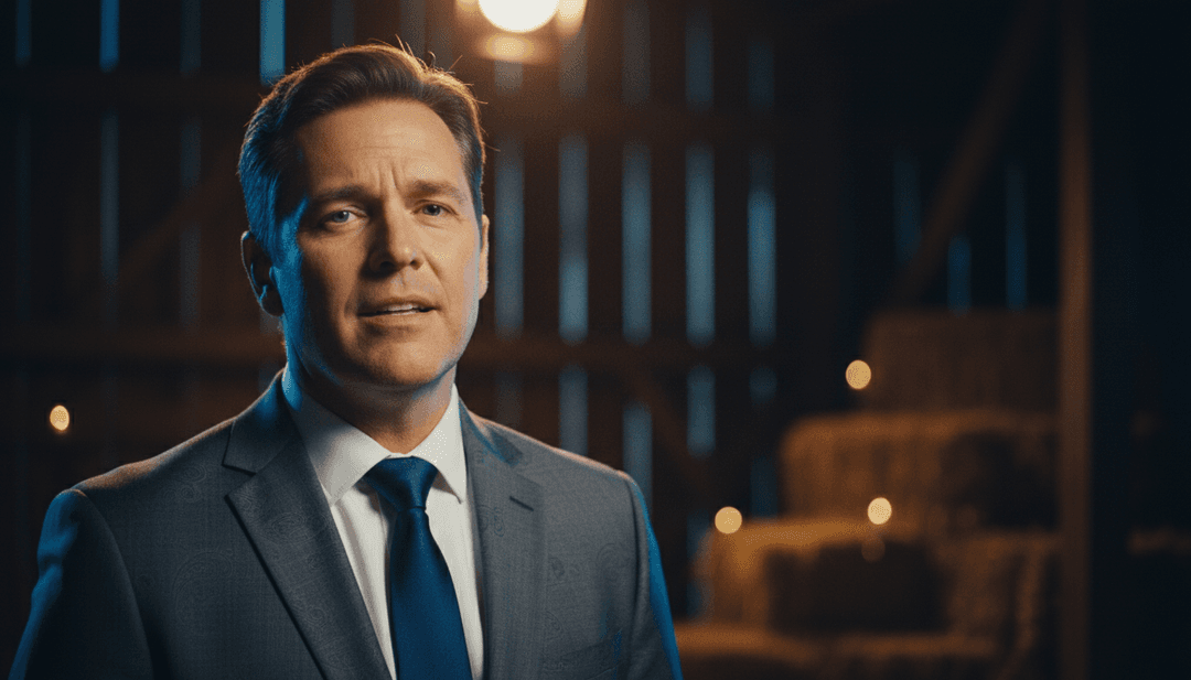 Um videoclipe dinâmico sendo reproduzido em um tablet, exibindo um cenário country rústico, com o logotipo do freebeat.ai.