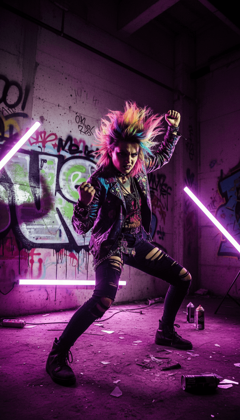 IA interpretando o ritmo potente e os temas resilientes de Tegap Hadapi Dunia de aaplaystation92, visualizando força num cenário urbano.