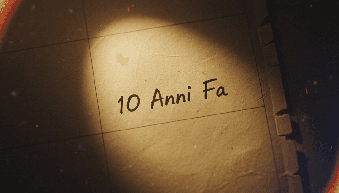 एआई लय और हृदय के एक दशक की कल्पना करता है, एक वैचारिक छवि जो बहते हुए संगीत नोट्स को जीवंत, भावनात्मक दृश्यों में बदलते हुए दर्शाती है।