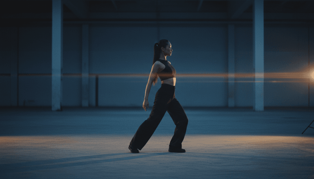 Visuales dinámicos generados por IA, mostrando una fusión de elementos K-R&B, hip-hop y trap para 'Yeah…'.