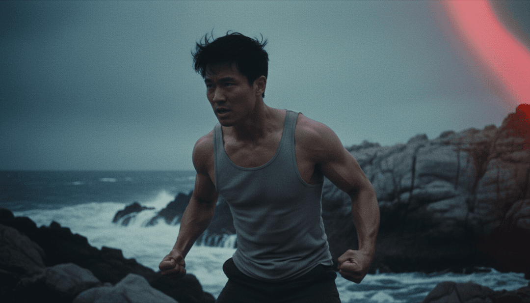 KI analysiert Schallwellen und musikalische Notationen und interpretiert den Dark-Rock-Mix von 'Still Here'.