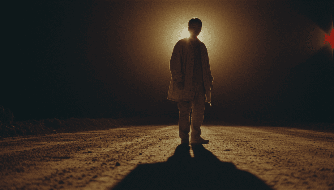 컨트리 요소를 가미한 가스펠 음악을 해석하는 AI, 십자가와 완만한 언덕 너머 일출 이미지를 보여줌