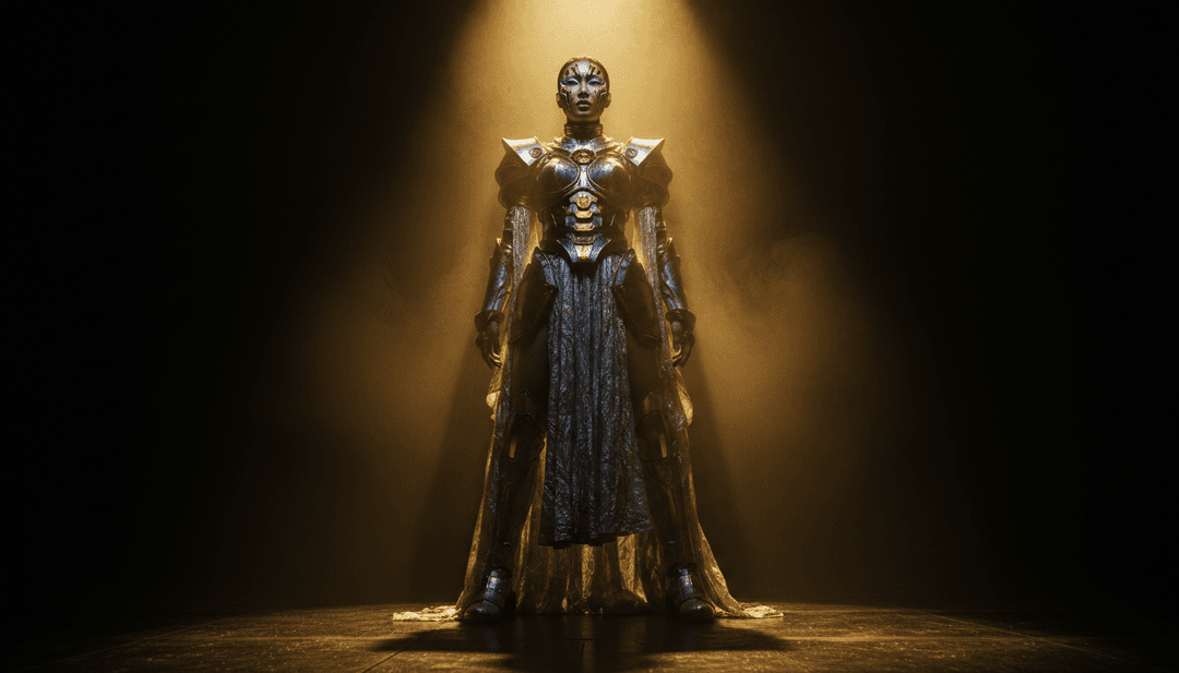 다양한 팬 그룹이 대형 스크린에서 'Proud To Be Myself (KR ver.)'의 고품질 AI 생성 K-Pop 뮤직 비디오를 시청하며 기쁨과 흥분을 표현합니다.