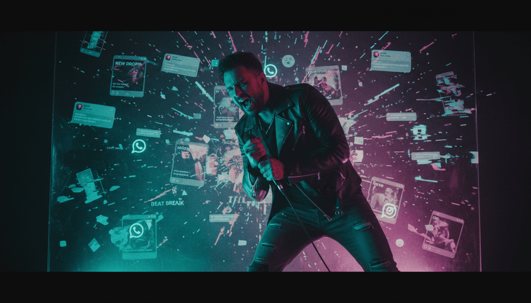 Scene stradali dinamiche e luci di concerto vivaci che evolvono dallo spettro audio di 'ULTRA SOLO', dimostrando un generatore di video con testi.