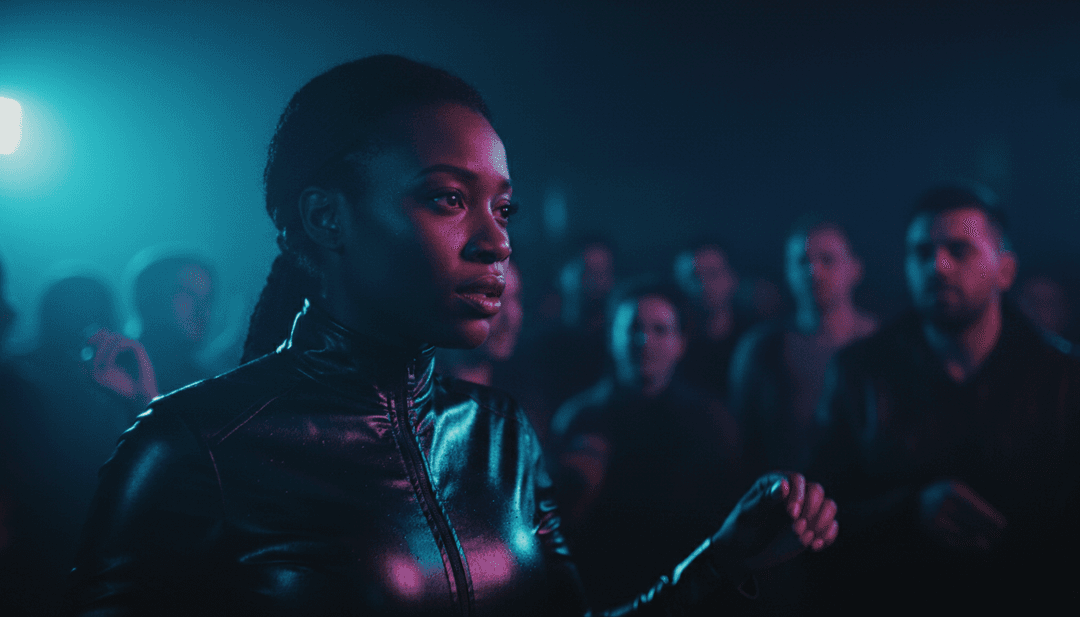 एआई Summer Walker के 'Take Me Out This Club' की भावनात्मक गहराई और क्लब की थकावट की व्याख्या कर रहा है, आत्मनिरीक्षण वाले दृश्य उत्पन्न कर रहा है।