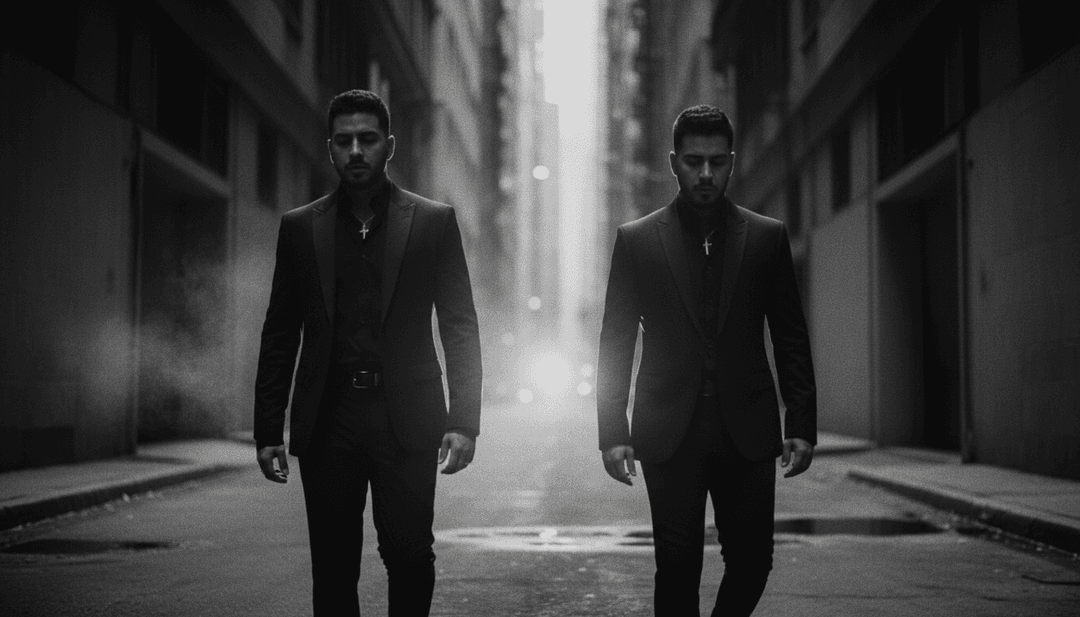 Peso Pluma और Tito Double P द्वारा एक क्षेत्रीय मैक्सिकन कोरिडो की विशिष्ट ध्वनि तरंगों और भावनात्मक गहराई का विश्लेषण करते हुए एआई, संगीत तत्वों की एक डिजिटल व्याख्या दिखा रहा है।