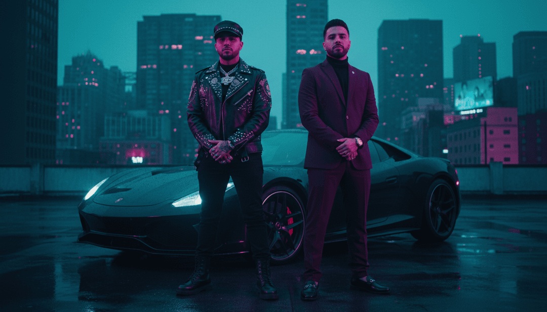 एक कोरिडो का गतिशील दृश्य प्रतिनिधित्व, जिसमें रेगिस्तानी परिदृश्य, सांस्कृतिक प्रतीकों और कलाकारों के जीवंत दृश्य हैं, सभी संगीत की प्रतिक्रिया में एआई द्वारा एनिमेटेड हैं, जो एक MP3 से MP4 रूपांतरण प्रदर्शित करते हैं।