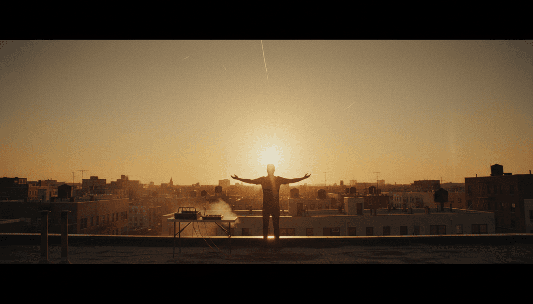 AI 詮釋舞廳與陷阱音樂元素,將聲波視覺化為充滿活力的能量。一個代表 freebeat.ai 創作過程的數位藝術家畫布。