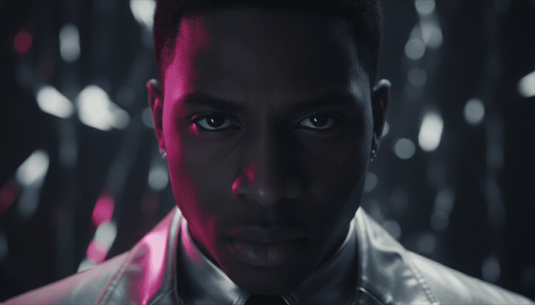 Visuelle Darstellung von 'MR DND's' schweren Basslines und scharfen Drum-Patterns, die von KI in dynamische, kontrastreiche urbane Videosequenzen übersetzt werden.