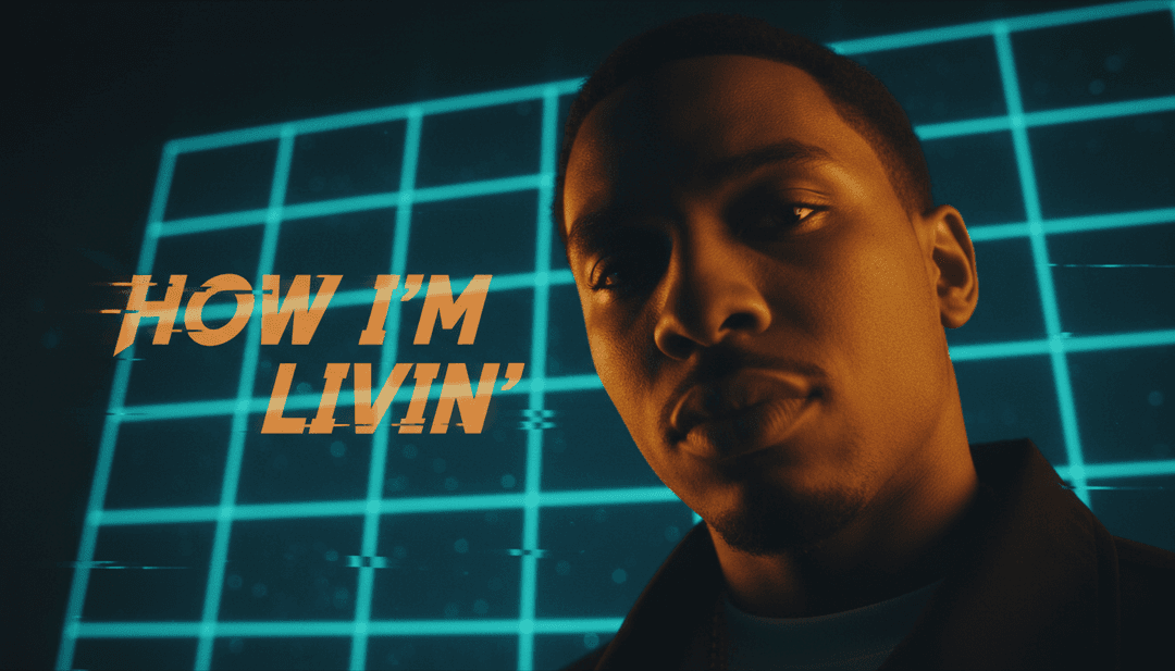 Un musicista celebra il suo video musicale AI appena creato per la sua traccia hip-hop, alimentato da freebeat.ai, mostrando le capacità della piattaforma.