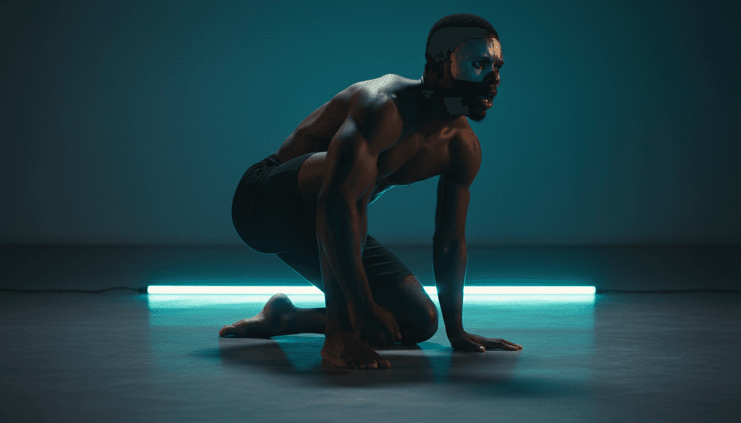 Sub Focus의 Elevate에 대한 AI 분석. 음파가 솟아오르는 빛과 에너지 넘치는 패턴과 같은 시각적 개념으로 변환되어 일렉트로 하우스 장르를 반영합니다.