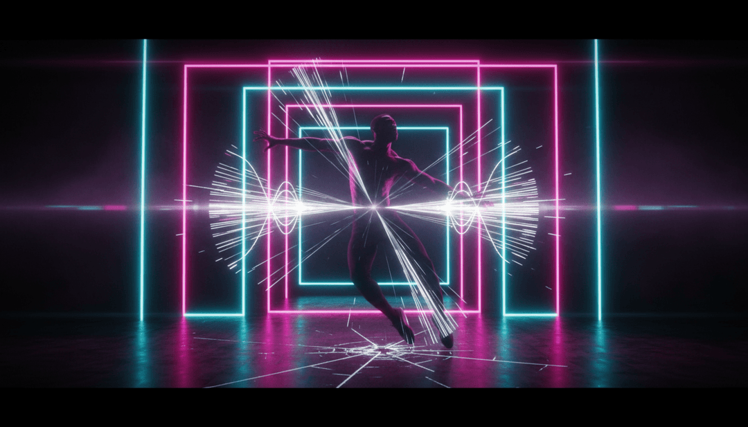 배경에 사용자 친화적인 인터페이스와 함께 freebeat.ai의 창의적 역량의 최종 결과물을 보여주는 Sub Focus의 Elevate를 위한 놀랍고 생생한 AI 생성 뮤직 비디오.