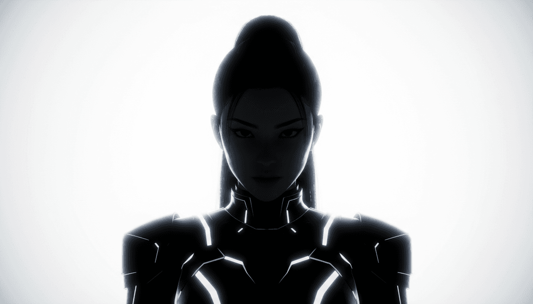 AI神經網絡分析KARINA Solo《GOOD STUFF》的音波和歌詞主題,鮮豔色彩代表嘻哈和流行音樂影響。