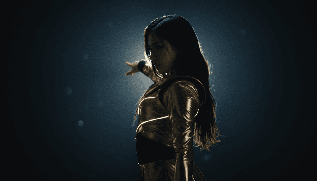 動態視覺效果顯示抽象動作、都市景觀和全息效果,與KARINA Solo《GOOD STUFF》的節奏下沉和人聲同步。