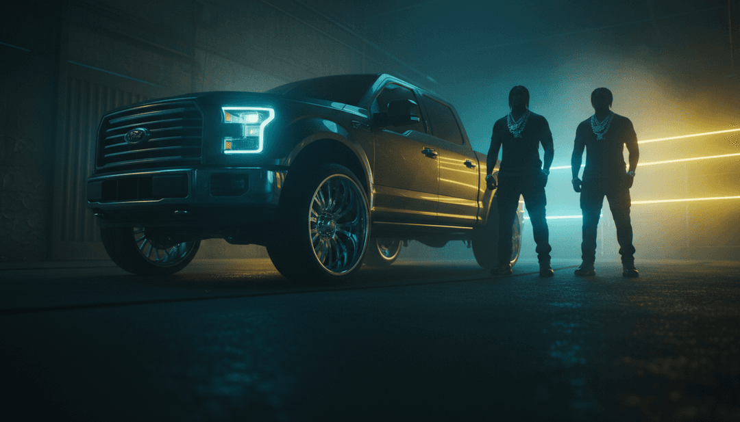 AI算法分析'Luke Combs (feat. That Mexican OT)'的波形和歌词,为陷阱音乐视频生成情绪板。