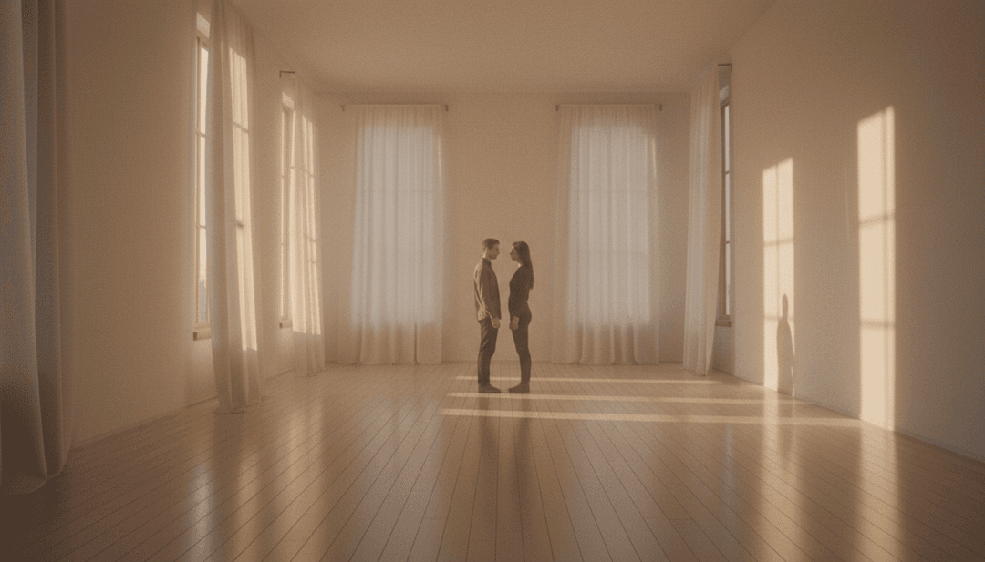 एक अमूर्त विज़ुअलाइज़र जो गर्म इलेक्ट्रॉनिक चमक के साथ स्पंदित होता है, जो हाउस शैली की ऊर्जा का प्रतिनिधित्व करता है।