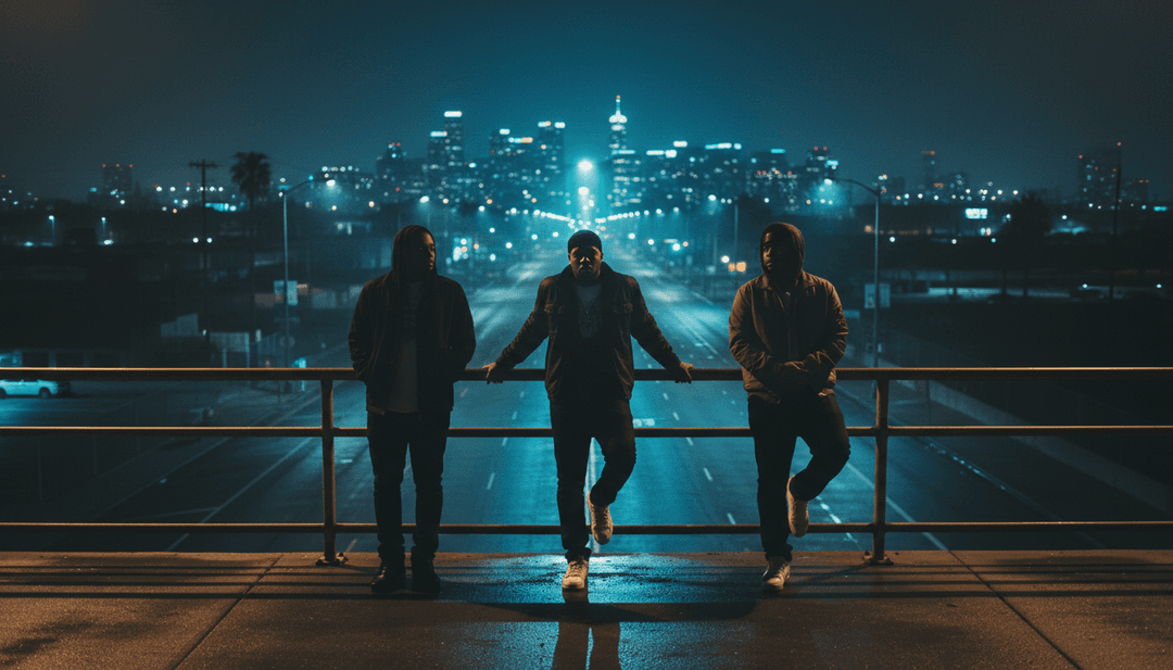 स्क्रीन पर 'EAST 2 DA NORF' के लिए एक तैयार, उच्च-ऊर्जा वाला संगीत वीडियो चल रहा है, जिसमें उपयोगकर्ताओं को अपने स्वयं के एआई-जनरेटेड संगीत वीडियो बनाने के लिए एक कॉल टू एक्शन है।