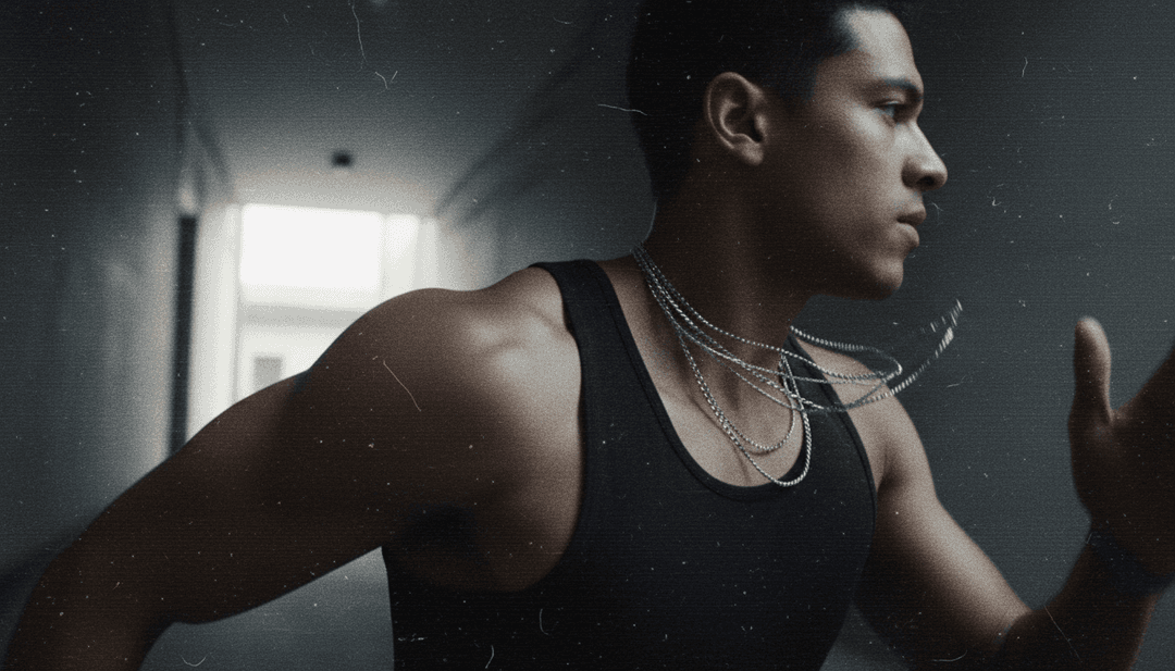 DellaXOZの「retrograde」をAIミュージックビデオジェネレーターで抽象的に視覚化したもの。渦巻くパターンと反射する表面が特徴。