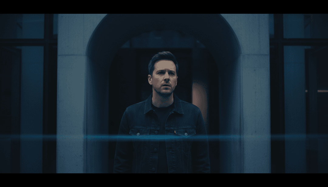 Uma arte conceitual gerada por IA para 'walk into the light,' mostrando uma figura solitária caminhando em direção a um brilho suave em uma paisagem minimalista e serena.