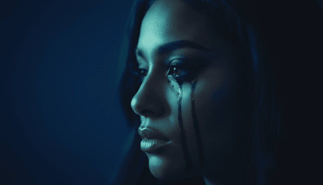 視覺元素圍繞 Kiana Ledé 的 'Jury' 音訊形成,描繪出由 AI 音樂封面生成器所建構的場景。