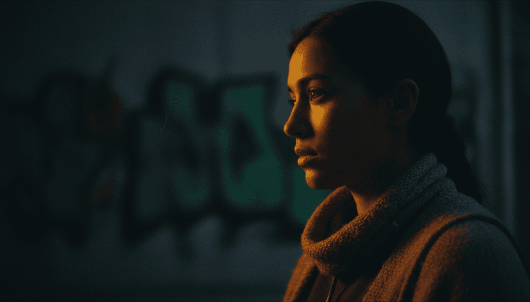 Uma representação visual abstrata de escolhas e caminhos, inspirada nas letras de 'Options' de Nali, gerada por um gerador de vídeo musical com IA.