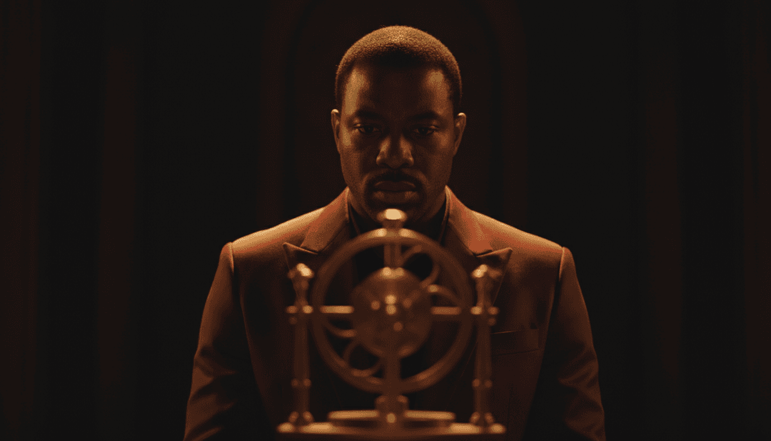 Visualização abstrata de IA interpretando as melodias R&B emotivas e as letras sentimentais da música My Muse de Leon Thomas.