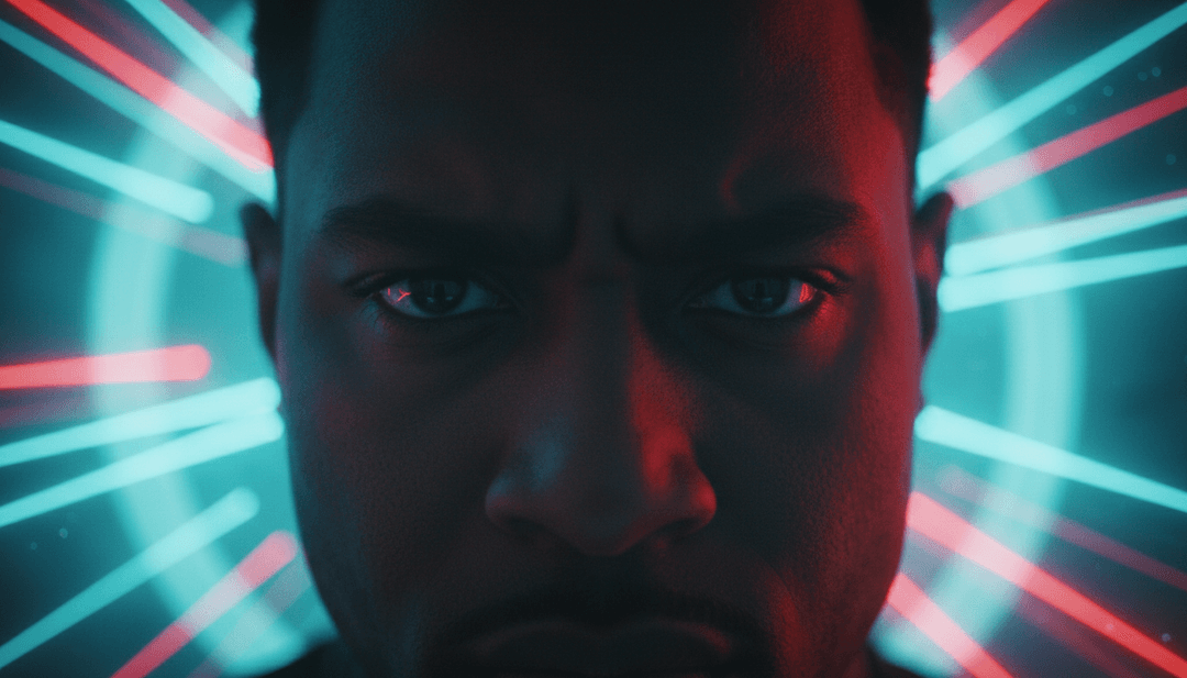 Un video musical final y pulido generado por IA para 'To the Limit' reproduciéndose en una pantalla futurista, rodeado de espectadores admiradores.