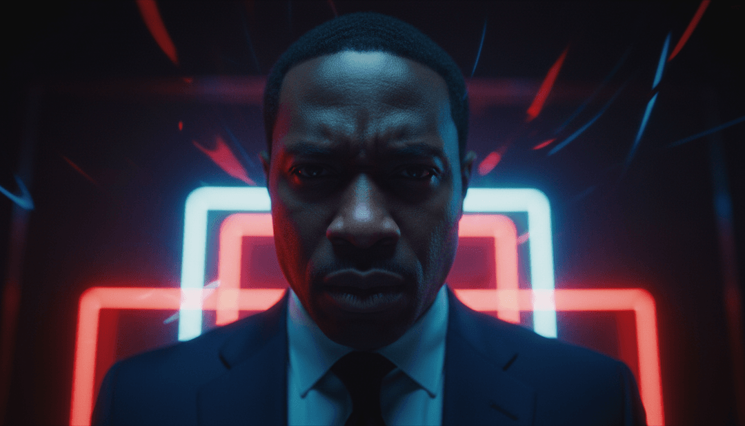 Usuário interagindo com a interface freebeat.ai, carregando um MP3 e gerando um vídeo musical com letras sincronizadas e visuais dinâmicos, semelhante a 'Rock With Me'.