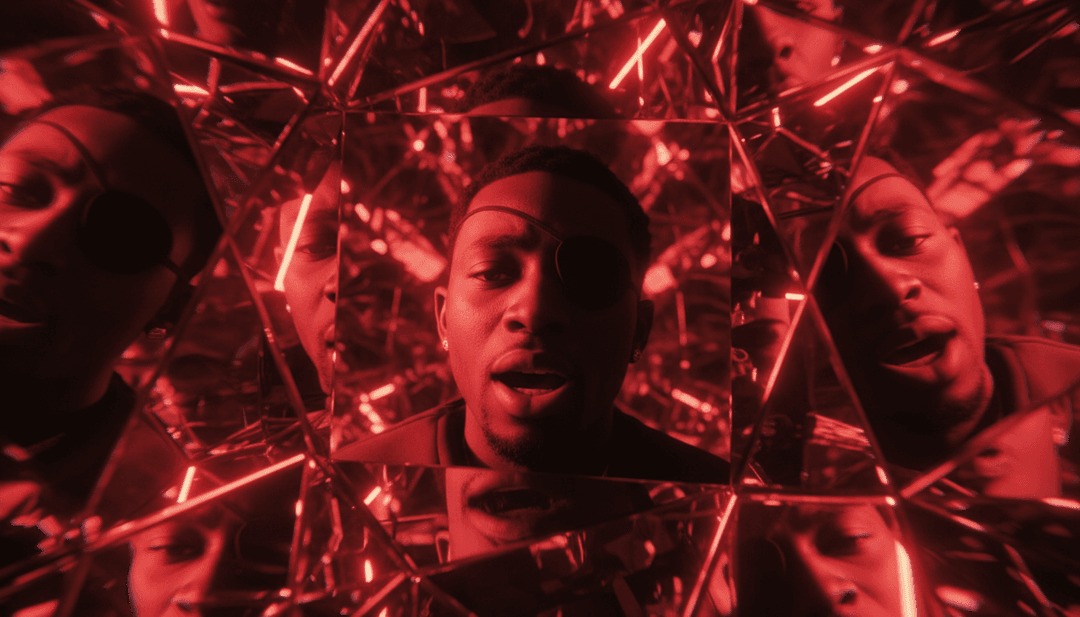 Um videoclipe polido sendo reproduzido em uma tela, exibindo 'Muhammad Ali (Can't Relate)' de Ruger com os visuais da freebeat.ai.