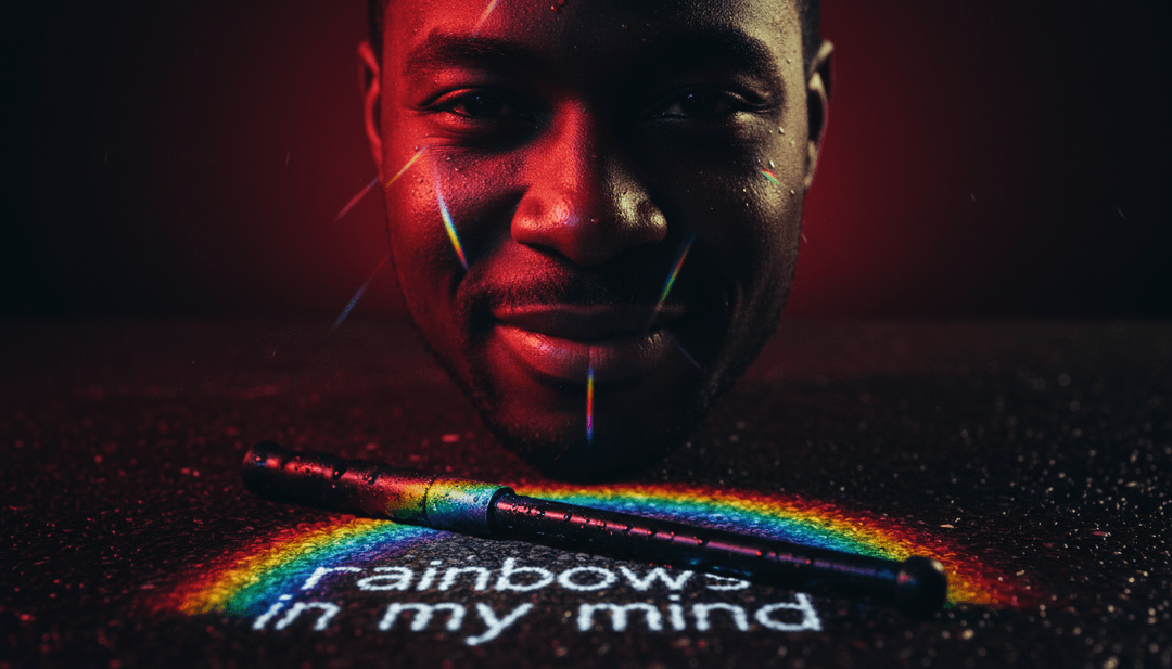 Adekunle Gold के 'Believe' के साथ सिंक्रनाइज़ किए गए गतिशील दृश्य, जिसमें जटिल पैटर्न, नृत्य करने वाली आकृतियाँ और भावनात्मक क्लोज-अप दिखाए गए हैं।