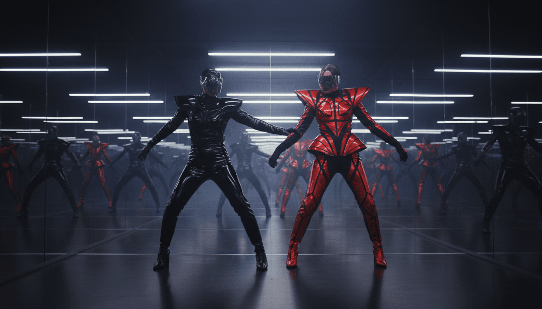 User interface of freebeat.ai showing options to customize AI-generated music videos, with dynamic visuals for SLIME is BESTIE playing.