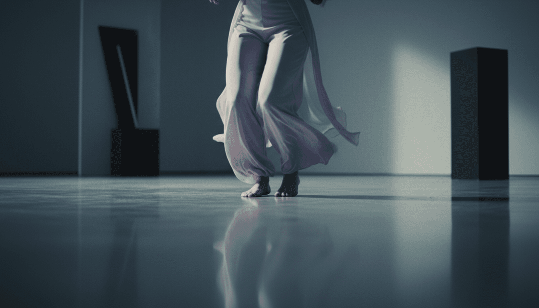 音波とリズミカルなパターンの抽象的な視覚化。freebeat.aiのAIが「Noises + JT」のヒップホップ/トラップのダイナミクスを解釈している様子を表す。