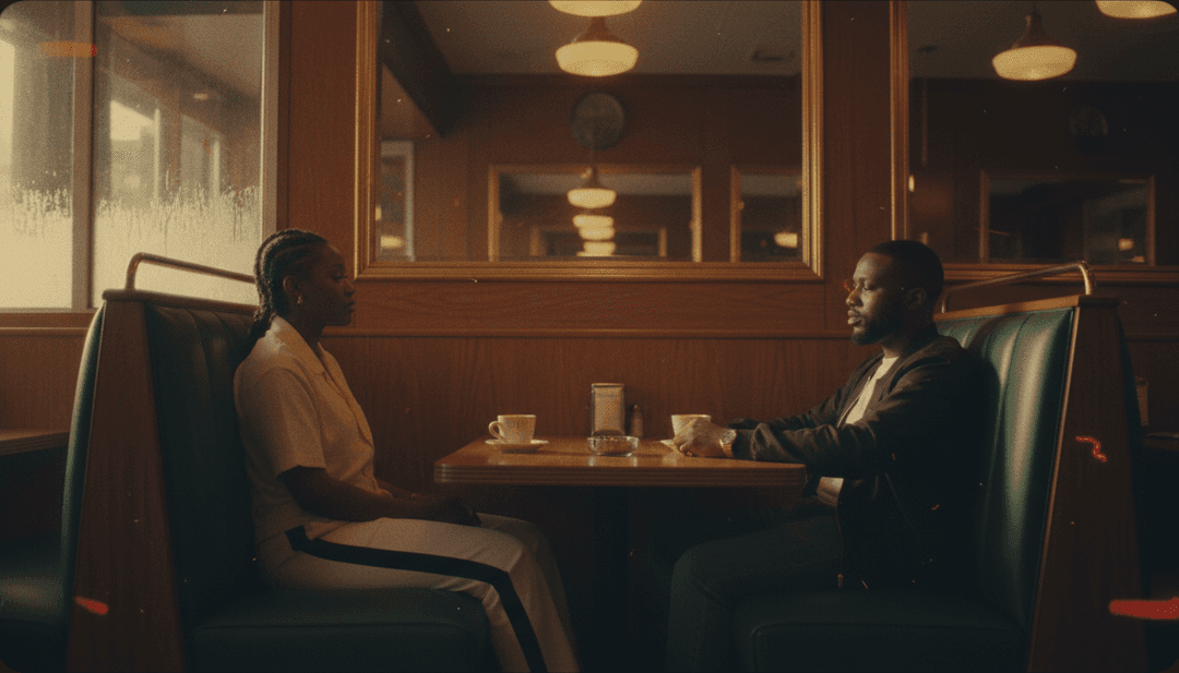 Cassper Nyovest의 가사와 lordkez의 보컬이 AI에 의해 생동감 넘치고 에너지가 넘치는 댄스홀 및 힙합 장면으로 변환된 역동적인 시각적 표현.