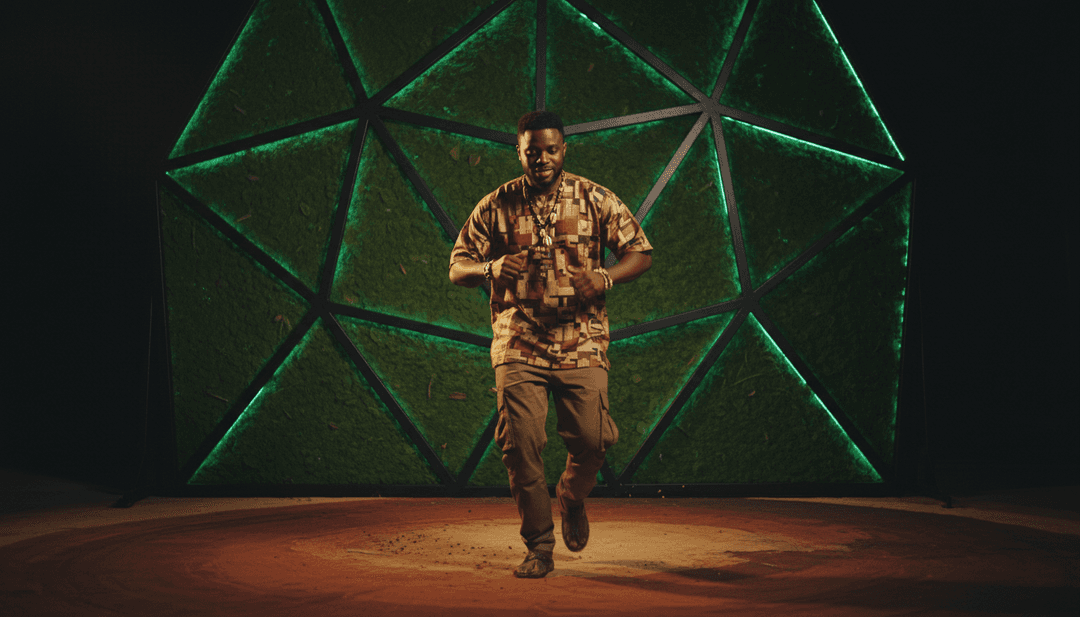 Lebendige, von KI generierte visuelle Szenen, die Lobpreis und lebendige Afrobeats-Kultur darstellen