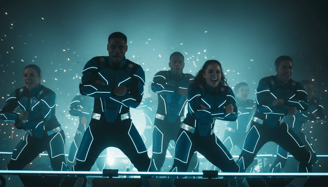 उपयोगकर्ता freebeat.ai इंटरफ़ेस के साथ इंटरैक्ट कर रहा है, अपना खुद का म्यूज़िक वीडियो बना रहा है, जिसमें बैकग्राउंड में 'I'm Good (Blue)' वीडियो चल रहा है।