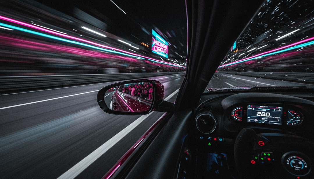 Konzeptionelles Bild von KI, die Schallwellen und lyrische Themen von Victory Lap analysiert und datengesteuerte Kreativität darstellt.