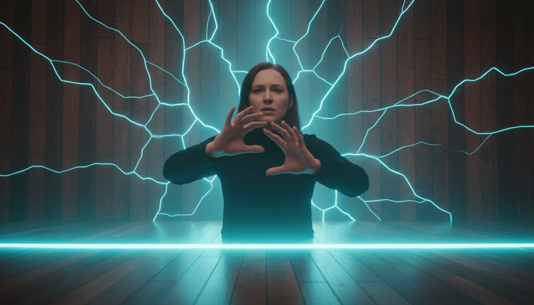 Representação visual abstrata dos vocais etéreos de Dido fundindo-se com batidas eletrónicas pulsantes.