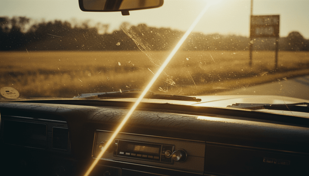 Un montage de scènes générées par IA montrant un camion traversant divers paysages ruraux, entrecoupées de visuels de concerts country-pop dynamiques et de motifs lumineux électroniques.