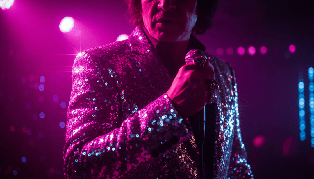 Un arte conceptual generado por IA que muestra una figura que recuerda a Rasputin en medio de un vibrante y enérgico ambiente eurodance, con elementos históricos y modernos colisionando.