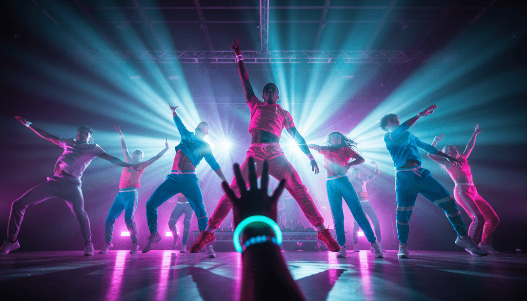 Un utilisateur regardant avec plaisir sa vidéo personnalisée `générateur de couverture musicale IA` pour Friday (Dopamine Re-Edit) sur un grand écran, avec l'interface freebeat.ai au premier plan, suggérant une facilité d'utilisation.