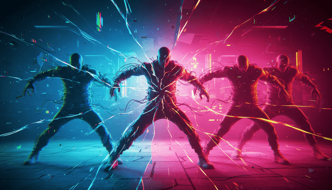 Eine Person am Computer, die gespannt ein fertiges dynamisches KI-Musikvideo für 'Push Up - Main Edit' betrachtet, mit sichtbarer freebeat.ai-Oberfläche, bereit zum Teilen.